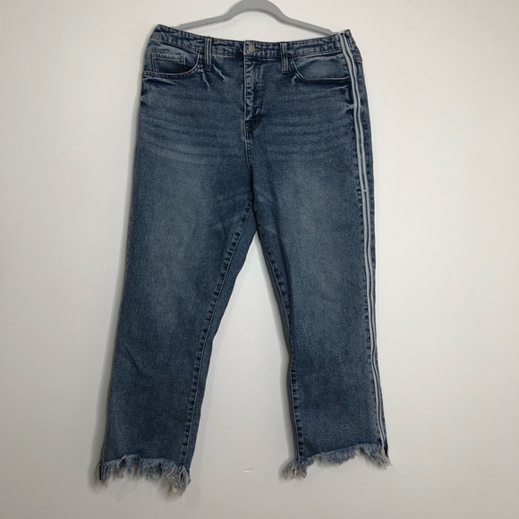 Wild Fable | Side Zipper Raw Hem Jeans sz 12 - Picture 3 of 6